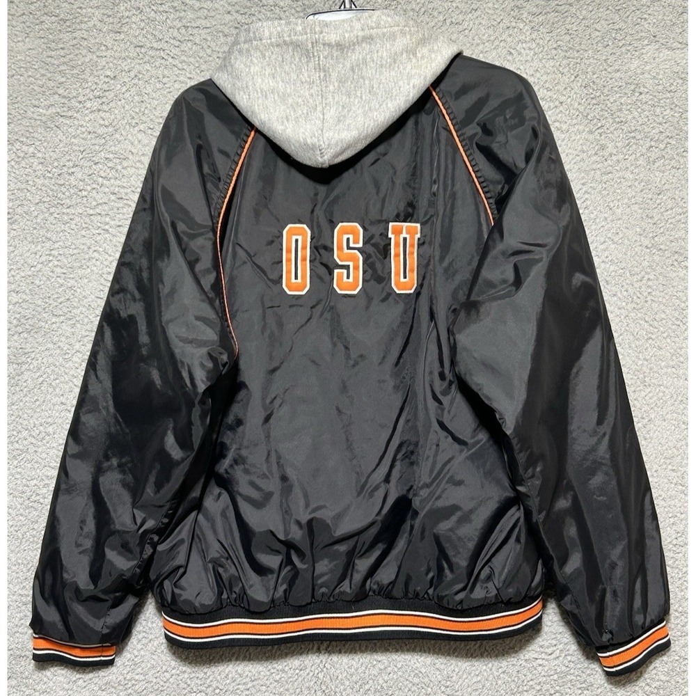 Oklahoma State Cowboys Hooded Jacket Mens L Red Oak Vintage - Picture 12 of 14